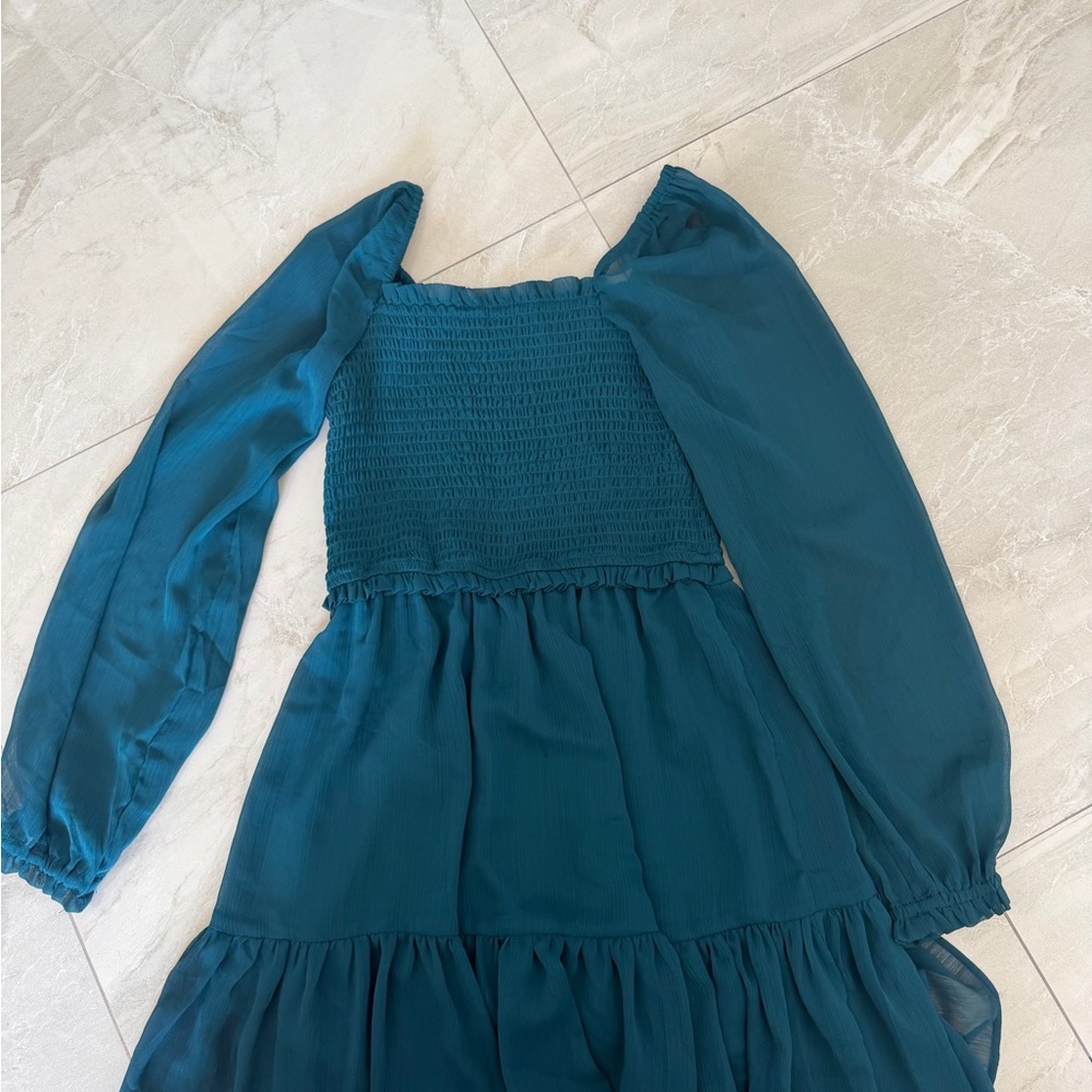 1. State Deep Teal Long Sleeve Dress